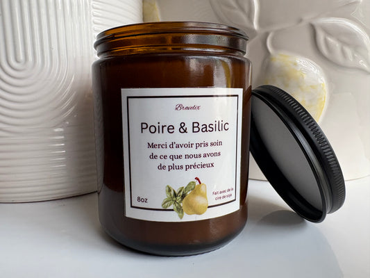 Bougie Poire et Basilic